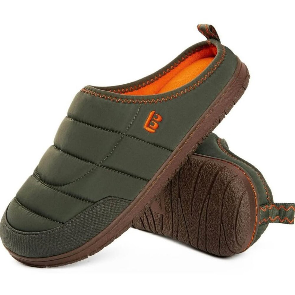 NIB LongBay Men's Memory Foam Slip-on House Slippers（US 13)